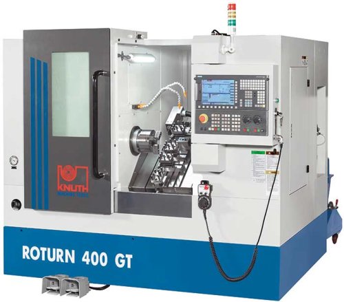 Roturn 400 GT - Oszczędna tokarka produkcyjna z liniowym wymiennikiem narzędzi, napędzanymi narzędziami i sterowaniem Siemens