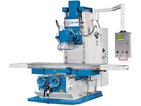 KB 2100 - Heavy-duty bed-type milling machine with universal milling head in Huron design for demanding cutting operations