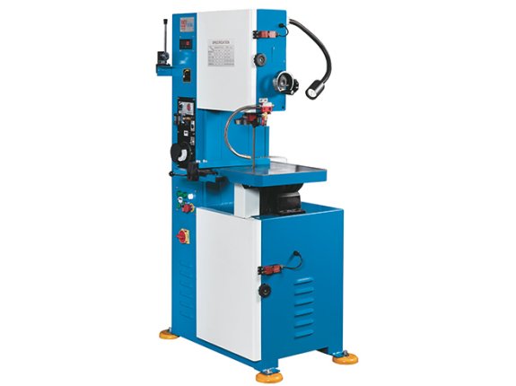 VB 400 A - The solution for contour sawing with a particularly stable saw frame, table that can be swivelled on both sides, minimum quantity cooling and strip welding unit