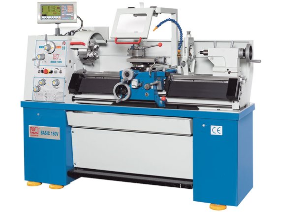 Basic 180 V - With extra wide bed, infinitely variable spindle speed and constant cutting speed