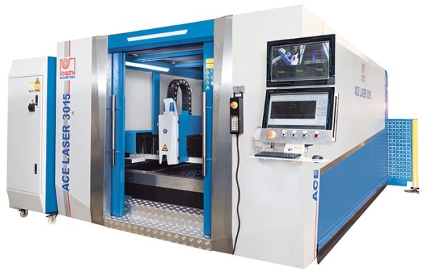 ACE Laser 3015 6.0 R - Faserlaser (Raycus) Schneidanlage mit Wechseltisch, breitem Bearbeitungs- und Leistungsspektrum, Gaskonsole und Filterabsauganlage