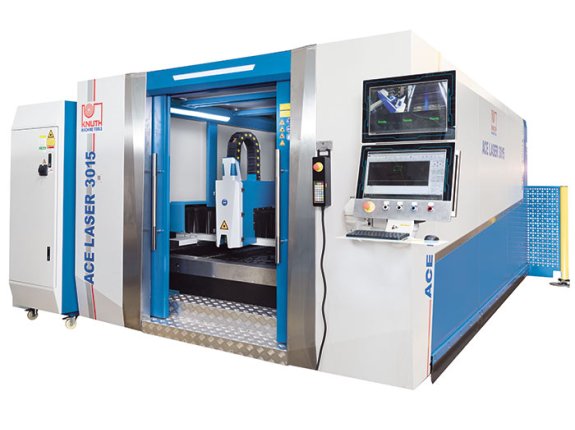 ACE Laser 6020 3.0 R - Fiber laser (Raycus) cutting system with shuttle table, wide machining and performance spectrum, gas console and filtered vacuum system