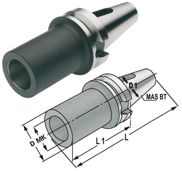 Zwischenhülse MAS BT30xMK2x60 - Zubehör für CNC-Bearbeitungszentren