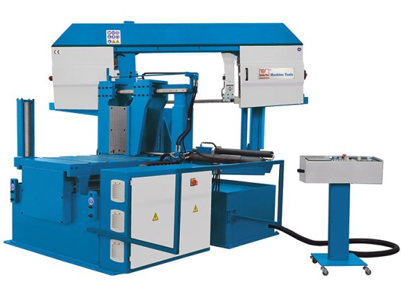 ABS 325 S NC - Double-column design, Omron NC control with high-precision servo material feed and hydraulic bundle clamping device for series processing