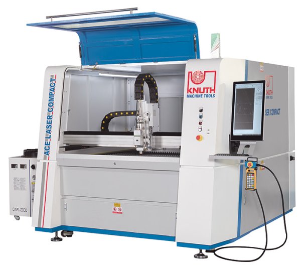 ACE Laser Compact 1313 1.0 R - Small footprint design with Raytools cutting head and Raycus laser source